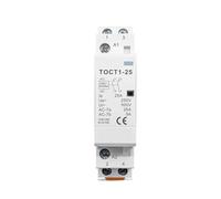 Contactor modular TOCT1 2P 25A 220V/230V 50/60HZ for uso doméstico, carril DIN, CA, 110V, 230V, 24V, NA, NC(1NO1NC,220V)