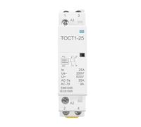 Contactor modular TOCT1 2P 25A CA 220V/230V 50/60HZ for uso doméstico en carril DIN, 110V, 230V, 24V, NO, NC, 1 unidad(2NO,220V)