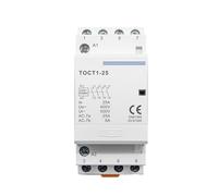 Contactor modular TOCT1 4P 25A 110V BOBINA 50/60HZ Riel DIN CA doméstico Contactores 4NO o 2NO 2NC(220V,4NO)