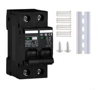 Contactos plateados DC Separador 6 kA ignífugo (60 A) | Diseño de 2 polos, protección positiva/negativa, fiable para sistemas fotovoltaicos, apagado rápido