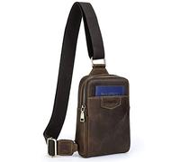 Contacts Bolsa de Pecho Unisex para Hombre, con Ranuras para Tarjetas de crédito y Bolsillos con Cremallera, Correa Ajustable, Bolsa de Hombro pequeña para Exteriores, Entrenamiento, Senderismo