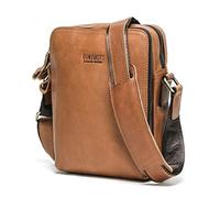 Contacts Bolso de cuero genuino para hombre Mini Messenger Laptop CrossBody Bolso Tote Marrón, marrón, talla única