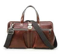 CONTACTS Bolso médico de cuero de grano completo para hombres y mujeres, maletín vintage de 14 pulgadas, bolso de hombro de gran capacidad con apertura de marco de metal para abogados