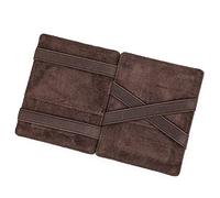 CONTACTS Cartera de Hombre con Solapa de Cuero Genuino, Delgada Cartera mágica ID Titular RFID,Cartera Inteligente Funda de Bolsillo Frontal con Caja de Regalo, Marrón-8