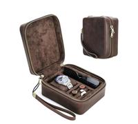 Contacts Estuche para correa de reloj, anillos, tachuelas, gemelos, caja de cuero para gafas de sol para hombres, organizador de almacenamiento de joyas de viaje, bandeja acolchada pequeña