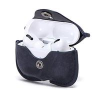 CONTACT'S FAMILY Funda para AirPods Pro 2nd/1st, Airpods Pro 2, funda de cuero, soporte de cuero para Airpod Pro compatible con AirPod Pro con gancho para llaves (azul)