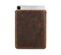 CONTACT'S FAMILY Funda para iPad Pro 12,9 Pulgadas, Funda de Piel para Tablet de 12,9 Pulgadas (Modello Verticale) (Café)
