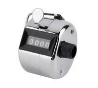 Contador Analógico, Contador Manual, Contadores Mecánicos de Clic, Clicker Mecánico Manual con Anillo, Contador de Click, Clicker de Caja Metálica, para Eventos, Golf, Torneos Deportivos, Plata