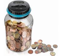 Contador automático de monedas con capacidad de 1,5 l para una gestión sencilla del dinero.