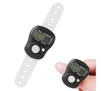 Contador,Contador Manual,Contador Digital,Contador Clicker, Medidor Digital,Contador Electrónico,Contadores de Dedos,Mini Contador de Mano,Contador de Filas,para inventario,Deportes, Golf,Negro,2pcs