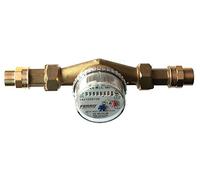 Contador de agua flujo 4 M3/H - agua fría para casa y jardín 3/4 "Cooper Conectores 22 mm