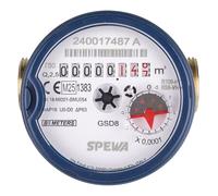Contador de agua QN 1,5, flujo de agua fría, BL 80 mm, flujo de 1/2 pulgada, conexión de 3/4 pulgadas, la mejor precisión en la medición