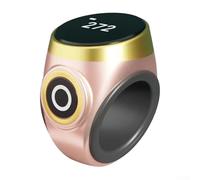 Contador de anillos con botones sensibles al tacto, batería recargable de 40 mAh, pantalla digital luminosa para negocios, industrial e inventario (contador de oro rosa)