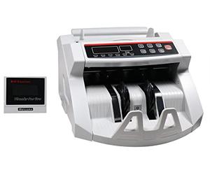 Contador de billetes profesional con detector de billetes falsos y doble pantalla LED