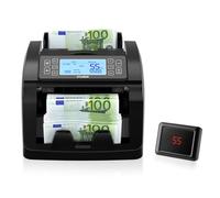 Contador de billetes STANEW, modos de conteo por lotes y cortes, contador de billetes profesional Euro,UV/MG/IR, velocidad >1000pcs/min, EUR/USD/GBP,Contador de billetes portátil con póster