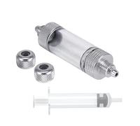 Contador de Burbujas de, medidor regulador de Acuario de una Sola Cabeza, válvula de Ajuste Fino, antireflujo, Herramienta de adición de de fácil Recarga, acrílico y Aluminio para