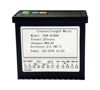 Contador de control automático, FH8-6CRRB Salida de relé 90-260V AC/DC Contador de longitud de pantalla LED de 6 bits