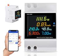 Contador de corriente alterna 6 en 1, medidor de energía digital, AC40-300 V, 100 A, 6 en 1, medidor de corriente alterna