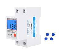 Contador de corriente alterna, Pantalla Digital Reiniciable de 230 V Retroiluminación LED Monofásica Medidor de Vatios-hora de Energía Eléctrica Para Instalación Industrial Y Residencial