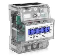Contador de corriente trifásico de 4 hilos, calibrado, contador de corriente trifásica, 230/400 V, 5-100 AHutschiene Digital con LCD, contador de corriente trifásica para contador intermedio DIN