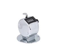 Contador de Cuentas Manual, Contadores Mecánicos con Botón Pulsador, Anillo de Dedo de Metal, Mini Número de Metal de 4 Dígitos, Contador de Cuentas Manual de Mano, Contador de Clic en la Palma para J