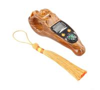Contador de dedos digital de madera para cuentas de oración - Clicker portátil LCD con reinicio para meditación y tejer - Dispositivo de mano de 10 cm (madera)