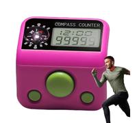Contador de Dedos | Reloj electrónico portátil con brújula, Contador de Anillos, para Entrenamiento en el Aula, Ejercicio, Golf, Tejer, Ganchillo, oración, natación, béisbol, Baloncesto