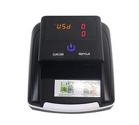 Contador de Efectivo Máquina de conteo dinero Banknote Detector Cash Counter usando UV/MG/IR/DD pruebas falsificada detector divisas(Bianco)