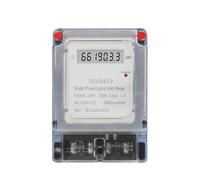 Contador de energía Digital Medidor de energía electrónico Digital monofásico de riel DIN CA 220 V 60 A kWh Contador de Consumo de Electricidad Medidor de 50 Hz