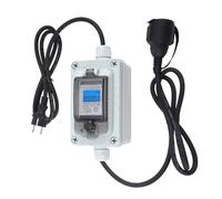 Contador de Energía Portátil Strixorn IP67 Impermeable, Enchufe 16A, Monitorización en Tiempo Real, con Memoria， para Caravanas, Furgonetas & Coches Eléctricos, Cable Goma 3m