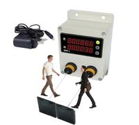 Contador de flujo de cliente LED digital con contador bidireccional, pantalla de 6 dígitos, memoria de apagado y sensores duales para tiendas y espacios públicos