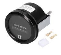 Contador de horas de cuarzo, temporizador mecánico impermeable de 12-36 V CA/CC con luz indicadora, contador de horas de motor compacto para maquinaria de construcción y uso marino