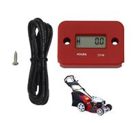 Contador de horas | Temporizador LCD con cables | Medidor De Medición De Tiempo De Pantalla Digital - Para Cortacésped Motonieve Soplador De Nieve Motocicleta Motor Fuera De Baja Limpiador De Alta