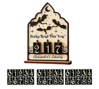 Contador De Lectura De Libros, Pantalla Versátil, 1 Juego, Contador De Libros Leídos Este Año, Decoración De Estantería Con Rastreador De Contadores, Diseño Interactivo Y Divertido, Para Maestras, Muj