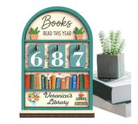 Contador de Lecturas del Año - Soporte Decorativo de Madera | Idratante per il Contorno Occhi con Soluzione Viso da 30ml,para Mostrar Metas de Lectura Hasta 999 Estudiantes Profesores Escritores Lecto