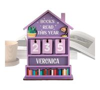 Contador de Lecturas, Letrero De Exhibición De Golf De Madera, Seguimiento De Libros, para Estudiantes, Profesores, Bibliotecas y Decoración para Estanterías y Paredes