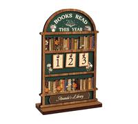 Contador De Libros Camas - Rastreador De Madera, Pantalla De Lectura | Decoración Para Amantes De Los Libros Profesores Biblioteca Biblioteca Aula Sala De Estar Oficina Regalo Literario