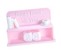 Contador de libros con texto en inglés "Read This Year", 1 unidad, letrero de lectura para estantería, mesa de escritorio, decoración de estudio, conveniente contador de libros, para el hogar, oficina