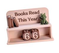 Contador de libros con texto en inglés "Read This Year", 1 unidad, letrero de lectura para estantería, mesa de escritorio, decoración de estudio, conveniente contador de libros, para el hogar, oficina