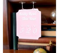 Contador De Libros del Año,Seguidor De Lectura Anual - Accesorio Estantería 3D Decoración Biblioteca para Amantes Lectores Escritores Hombres Mujeres