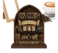 Contador de Libros | Indicador De Meta De Lectura En Decoración Estantería | Cartel de Libros Leídos Este Año - para Maestras Mujeres Bibliotecarias Lectores Niños Amantes de la Lectura