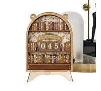 Contador de Libros Leídos - Decoración para Estantería de Madera,Contador de Objetivos de Lectura - para Hogar, Oficina, Sala de Estar, Rincón de Lectura o Estudio