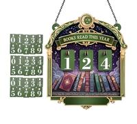 Contador De Libros Leídos Este Año De Biblioteca De Madera Para Mesa