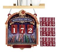 Contador De Libros Leídos Este Año Decoración de Biblioteca de Madera para