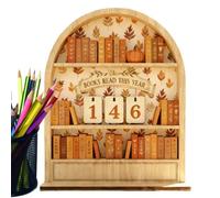 Contador de libros leídos este año | Decoración de Madera para Oficina - Panel de Lecturas | para el hogar, la habitación, la oficina, el lugar de trabajo, la biblioteca, el estante, la esquina y el