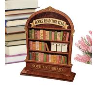 Contador de libros para el año en curso - Decoración de rastreador de objetivos - Lectura de libros signo de contar - Para lectores Estudiantes Adultos Librería Hogar