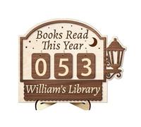 Contador de libros para promover hábitos ecológicos, fácil de usar en bibliotecas de oficina, contador de progreso de lectura