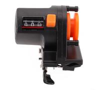 Contador de línea de pesca, buscador de profundidad digital 0-999m para caña o Downrigger, ABS resistente al agua salada, negro/naranja
