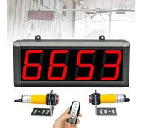 Contador De Línea De Producción De 4 Dígitos Y 3 Pulgadas, Contador Digital LED, Detección Por Haz Infrarrojo En Un Radio De 5 Metros, Función De Memoria En Caso De Corte De Corriente, Sensibilidad Aj