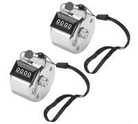 Contador de mano, 2 clicker mecánico manual con cuerda para contar flujo de personas